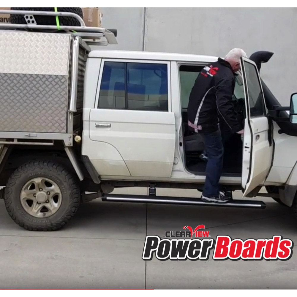Marches pieds Escamotables Électriques Clearview Eclairage LED - Toyota Land Cruiser 79 1984-
