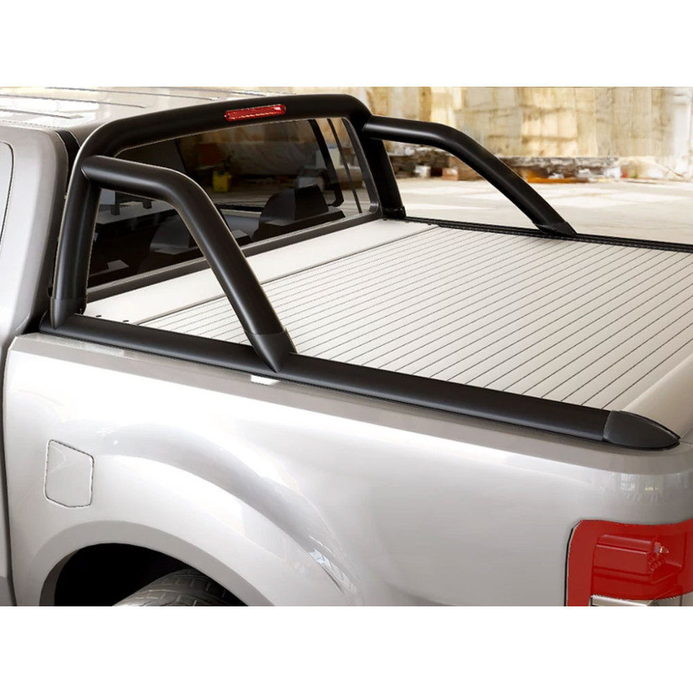 Arceau de benne Noire pour Real Truck Mountain Top MTR Roll - acier inoxydable poli - Ford Ranger 2012-2022