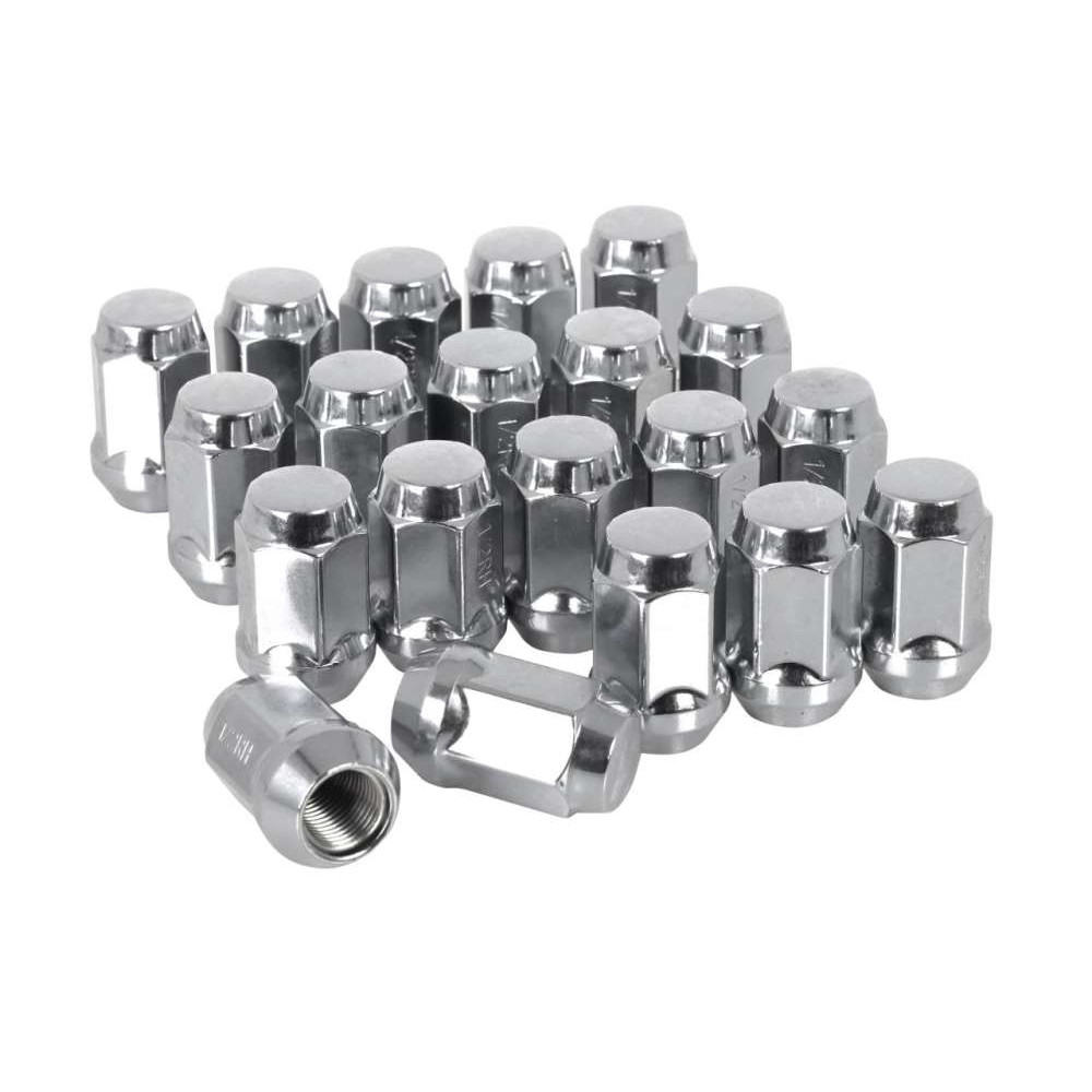 Jeu de 20 Écrous de Roue Chromés 1/2" US'CARS Jeep Ford F150 Dodge