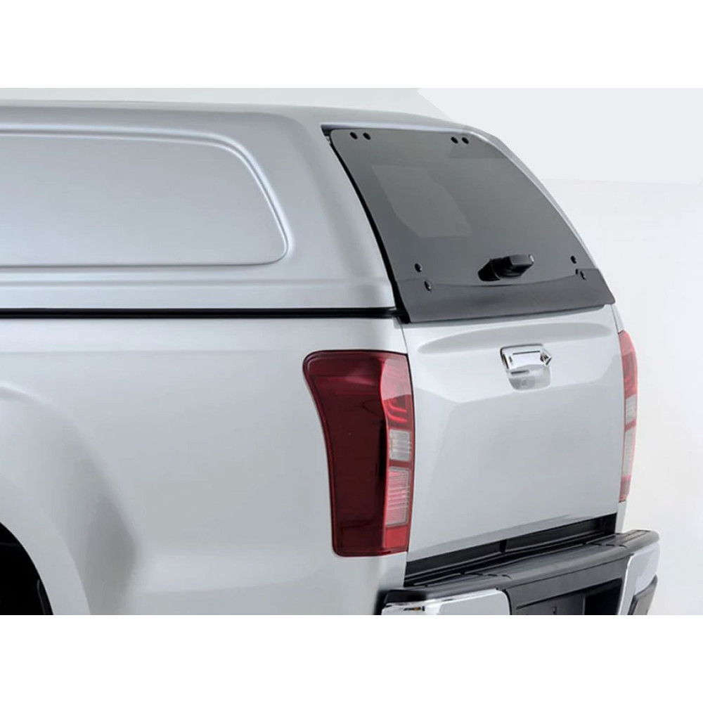 Vitre arrière complete Hard top Aeroklas  Isuzu D-max 2015-2020 verrouillage Non centralisé avec fil chauffant, Teintée foncé-