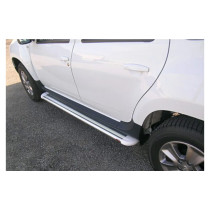 Marche Pieds aluminium S50 anodisé Blanc Nissan NP300 2016- Double Cabine