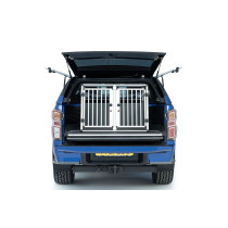 Cage pour Chien Légère Aluminium - Double Porte | 3 Tailles pour Pick-up & SUV