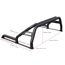Arceau de Benne Double Tube Dodge RAM 1500 2009-2018 - Noir Mat