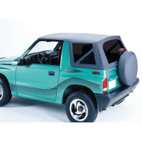 Capotage Bâche Noire Vitre Teintée Suzuki Vitara 1988-2004 Fixation avec crochets