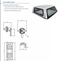 Poignée en D pour Hard top ARB Classic –Vitre Arrière/Latéral – Compatibles Anciens Modèles