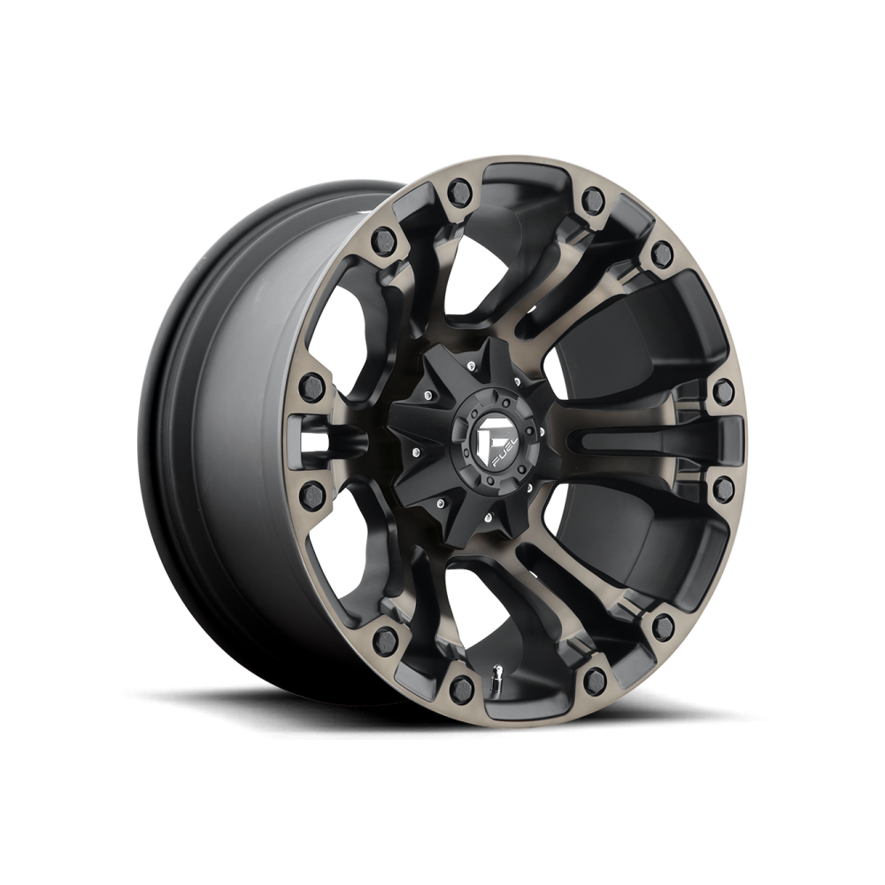 Jante Alliage VAPOR FUEL Noir Mat Bitonalité 10X17 Pour Hummer H1 & H2 / 8 Trous