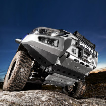 Pare-Chocs Avant AFN Renforcé pour Toyota Hilux 2016– Acier Noir – Platine de Treuil Incluse