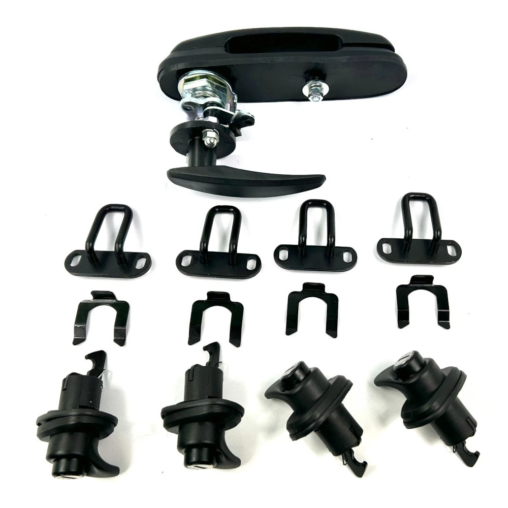 Kit de Serrures Truckman S-Series – 4 Verrous Latéraux + Poignée Arrière Télécommandée, Clés Identiques