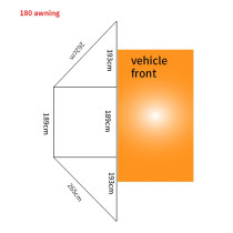 Auvent 4x4 Autoportant LED CampBoss 180°