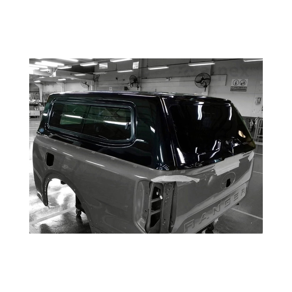 Hard Top Aeroklas Non Peint Ford Ranger  Space Cabine 2023-2025  avec Fenêtre Coulissante Gauche/Pop-up Droite