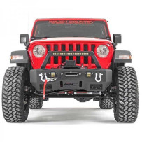 Pare-chocs avant acier stubby Rough Country avec LED– Jeep Wrangler JK/JL & Gladiator JT