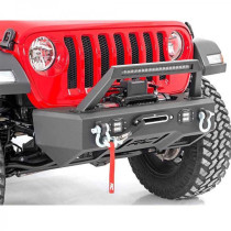 Pare-chocs avant acier stubby Rough Country avec LED– Jeep Wrangler JK/JL & Gladiator JT