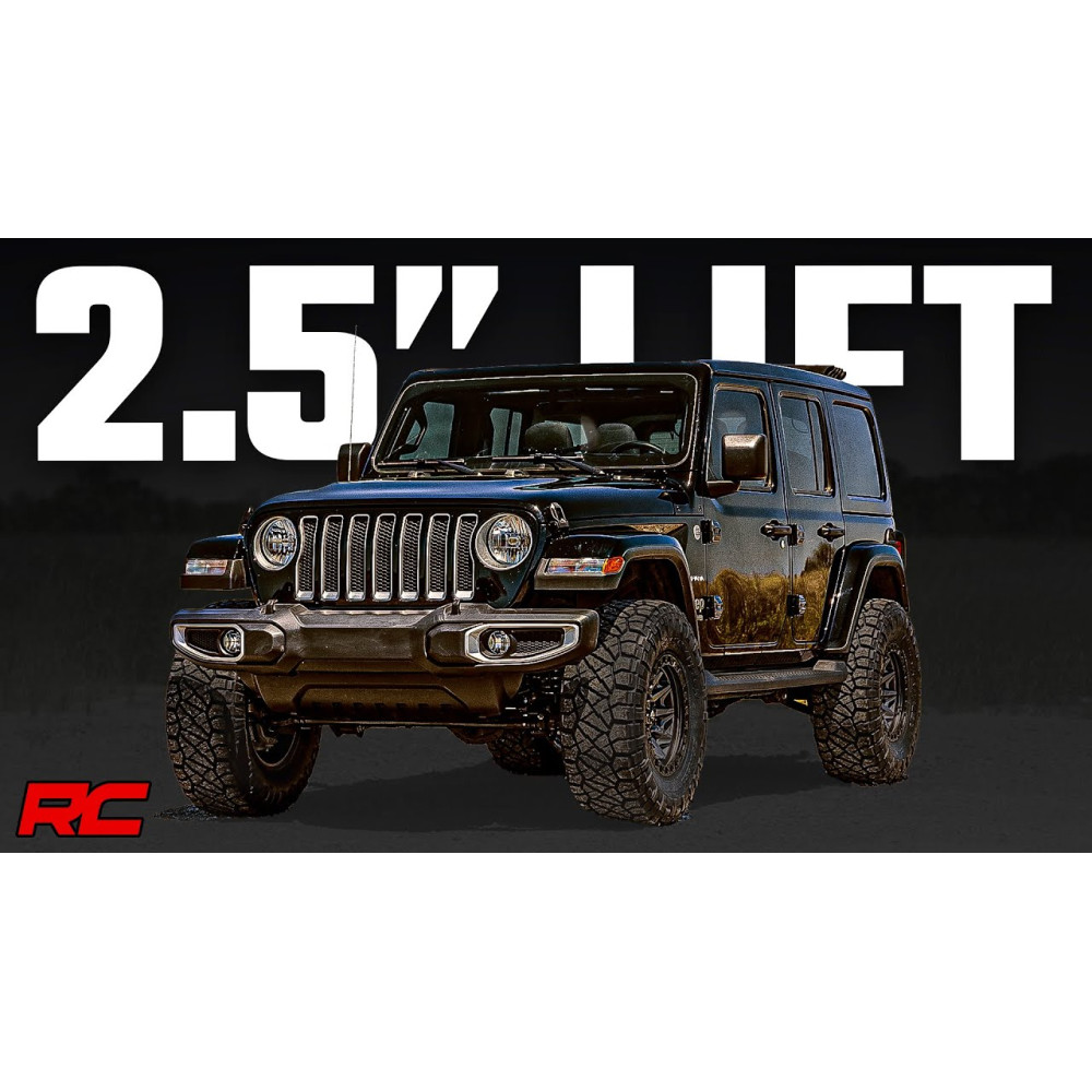 Cales Rehausse Rough Country 2,5"/6.35 cm pour Jeep Wrangler JL