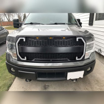 Calandre American Style Raptor Noir Mat avec Feux DRL et Clignotants Dynamiques Ford F150 2009-2014