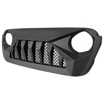 Calandre  American Gladiator pour Jeep Wrangler JL/ Gladiator TJ Noir Mat LED Diurnes Rouges 5 Étoiles