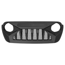 Calandre  American Gladiator pour Jeep Wrangler JL/ Gladiator TJ Noir Mat LED Diurnes Rouges 5 Étoiles