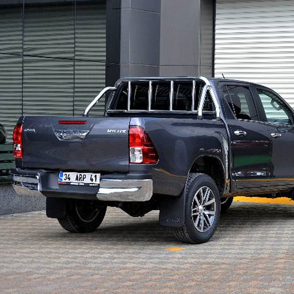 Arceau de Benne Chromé 65 mm Toyota Hilux 2016- Avec Grille de Protection