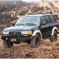 Pare-chocs avant ATL Asfir Toyota HDJ80 1990-1998 – Renforcé, Platine Treuil, Acier galvanisé