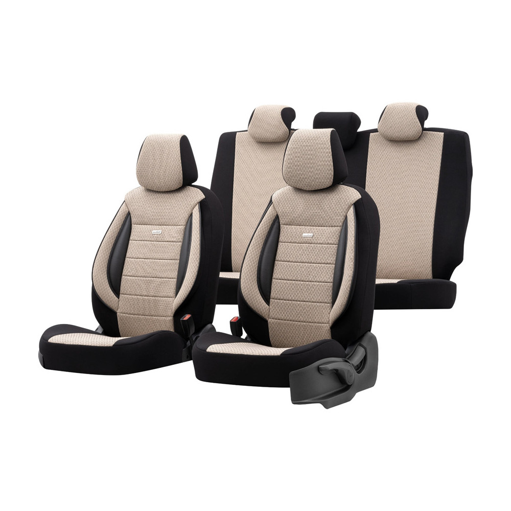 Housses de siège beige Avant et Arrière Toyota Hilux 11.82-12.89 – 4x4 et pick-up