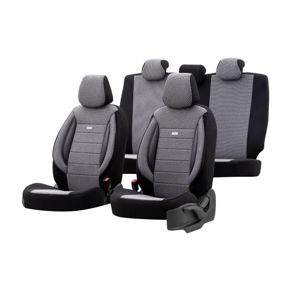 Housses de siège gris Avant et Arrière Toyota Hilux 11.82-12.89 – 4x4 et pick-up