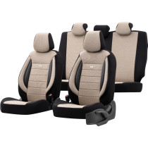 Housses de siège beige Avant et Arrière Toyota Hilux 11.82-12.89 – 4x4 et pick-up