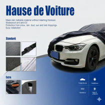 Housse de voiture PVC Gris Foncé – Imperméable, Anti-UV et Doublée coton