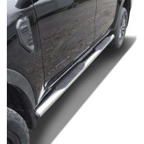 Marche pieds en Acier Inoxydable Ø 100 mm – Ford Ranger / Ranger Raptor 2023–Double Cabine