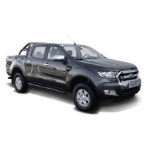 Marche pieds en Acier Noir Ø 100 mm – Ford Ranger / Ranger Raptor 2023–Double Cabine