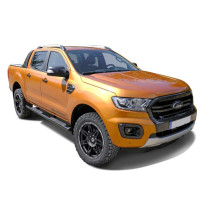 Marche pieds en Acier Noir Ø 100 mm – Ford Ranger / Ranger Raptor 2023–Double Cabine