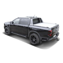 Marche pieds en Acier Noir Ø 100 mm – Ford Ranger / Ranger Raptor 2023–Double Cabine