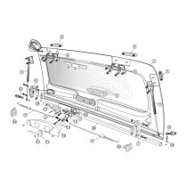 Vitre complete Hayon hard top Truckman Volkswagen Amarok 2010-, D-Max Mk4, Hilux Mk6-7
