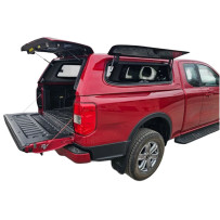 Hard Top Aeroklas Non Peint Ford Ranger  Space Cabine 2023-2025  avec Fenêtre Coulissante Gauche/Pop-up Droite