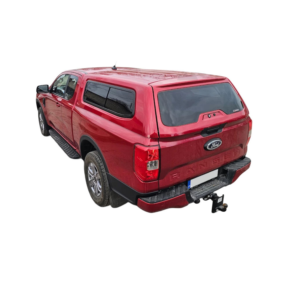Hard Top Aeroklas Ford Ranger Space Cabine 2023-  avec Fenêtre Coulissante Gauche/Pop-up Droite Peint