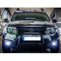 Pare-buffle noir avec protection sous-encastrée Ø 63,5 mm pour Dacia Duster 2010-2017
