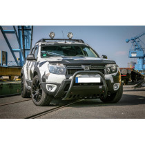 Pare-buffle noir avec protection sous-encastrée Ø 63,5 mm pour Dacia Duster 2010-2017