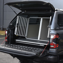 Cage pour Chien Légère Aluminium - Double Porte | 3 Tailles pour Pick-up & 4X4