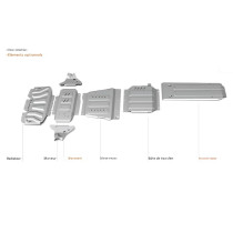 Kit complet de protections blindées Rival en acier 3 mm pour Nissan Navara D40 2005+