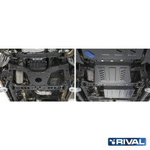 Kit de protections pour boite de vitesse Rival Acier 3 mm pour Nissan Navara D40 2005-