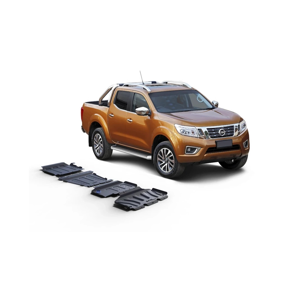 Kit complet de protections blindées Rival en acier 3 mm pour Nissan Navara D40 2005+