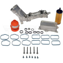 Boîtier de filtre à huile renforcé en aluminium Dorman avec refroidisseur pour moteurs V6 (Chrysler, Dodge, Jeep, Ram)