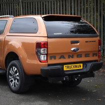 Hardtop Truckman Grand peint avec vitres pop-out et barres de toit pour Ford Ranger Double Cabine 2012-2022