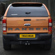 Hardtop Truckman Grand peint avec vitres pop-out et barres de toit pour Ford Ranger Double Cabine 2012-2022