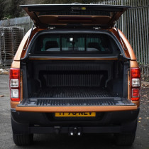 Hardtop Truckman Grand peint avec vitres pop-out et barres de toit pour Ford Ranger Double Cabine 2012-2022