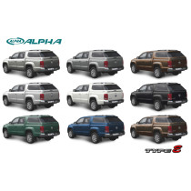Hardtop Alpha Type E apprêté -vitres latérales coulissantes -WV Amarok 2010-2020