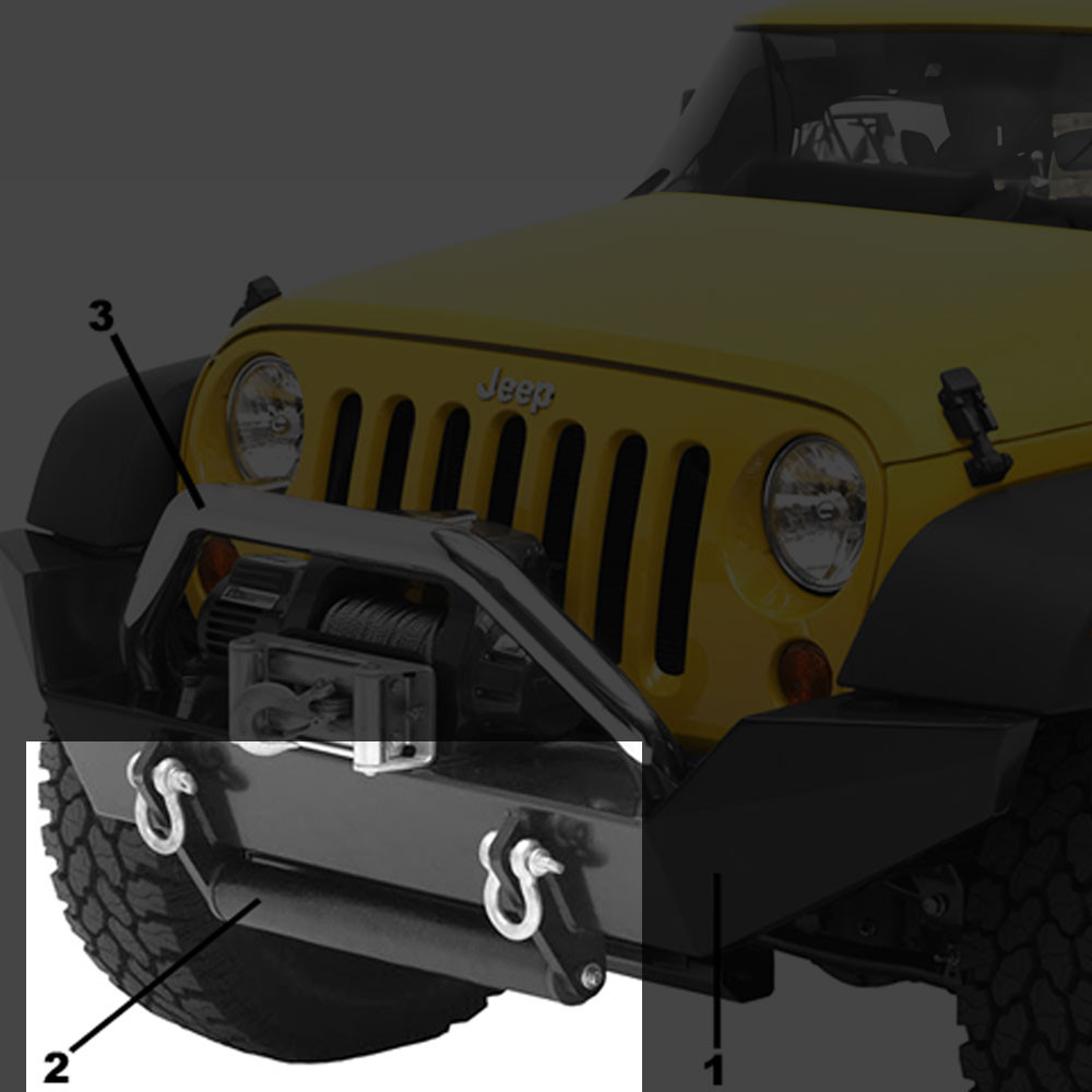 Barre de protection Rock Crawling - Jeep Wrangler YJ, Wrangler TJ, Wrangler JK