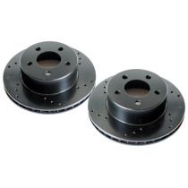 Kit de 2 disques de frein avant percés et ventilés pour Jeep Wrangler YJ, TJ, Cherokee XJ et Grand Cherokee ZJ, ZG