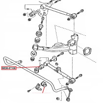 Silent-bloc - De bras de liaison inférieur Arrière- RAV4 - 2001-2006