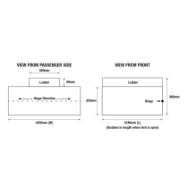 Tente de toit IRONMAN CLASSIC 140 X 315 cm