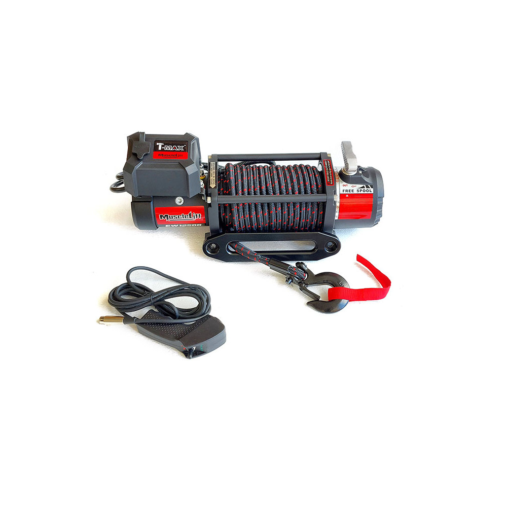T-MAX Muscle-Lift MW9500 Treuil 12V Câble plasma gainé 4305kg