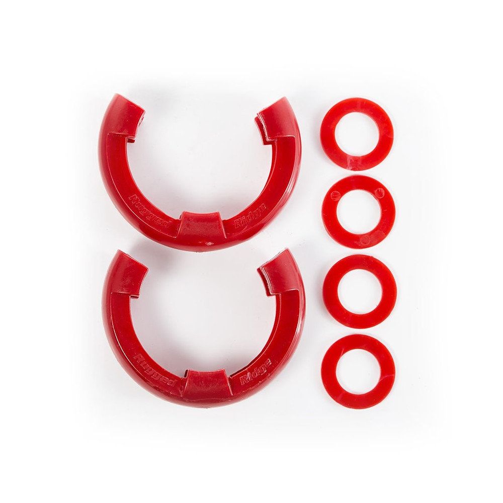 Isolateur de Manille en D Rugged Ridge -Rouge